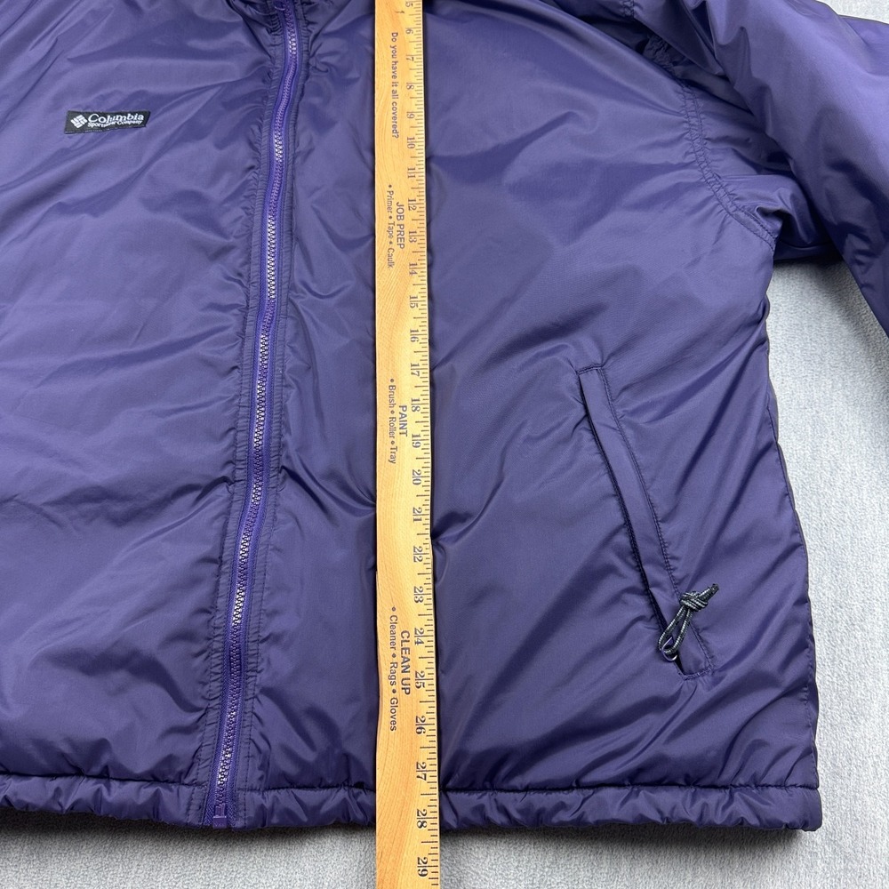 Columbia Jacket Mens‎ XL Purple Full Zip Bomber Outdoor Hiking Puffer Mock Neck - Picture 10 of 14